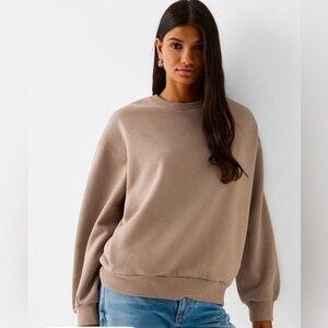 Elegant Taupe Crew Neck Sweater